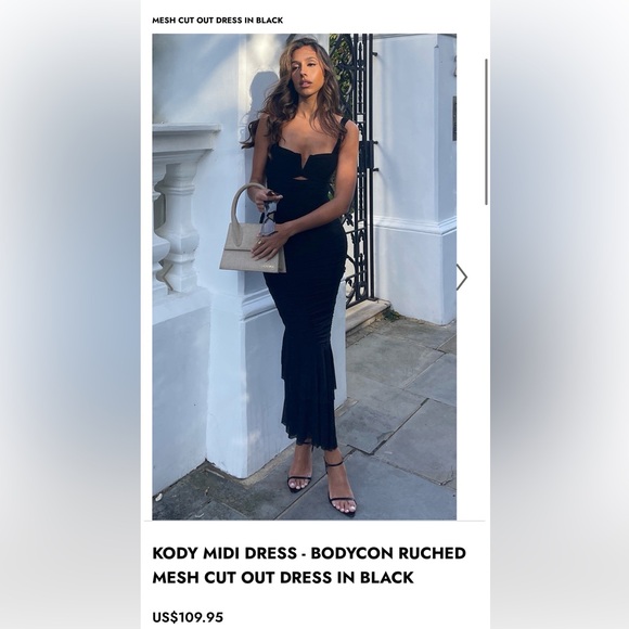 Showpo black bodycon mermaid dress - 6 - - Picture 2 of 6